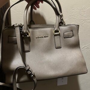 Michael Kors Beige Leather Satchel